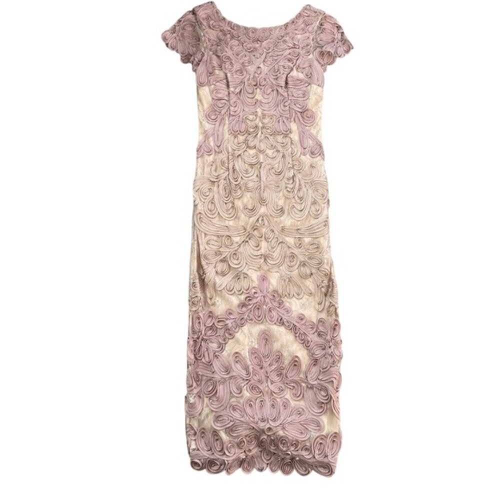 NEW Anthropologie BLDN JS Collection Santiago Soutache Lace Midi Ombre Dress 6